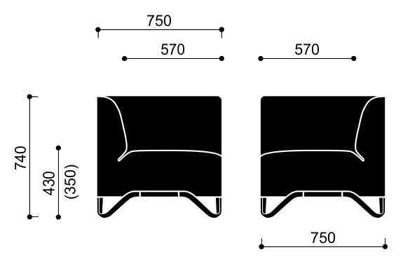 Wymiary Fotela 1C SoftBox